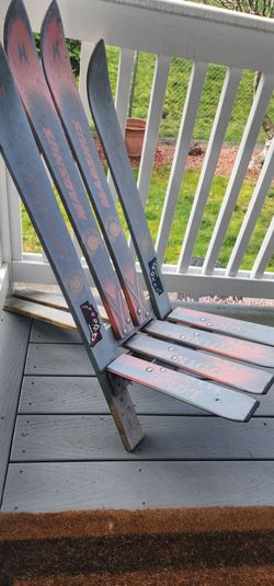Vintage Madshus Ski, Adirondack Chair Custom Handmade