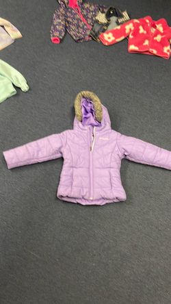 Columbia Kids Puffer Jacket with Faux Fur Hood