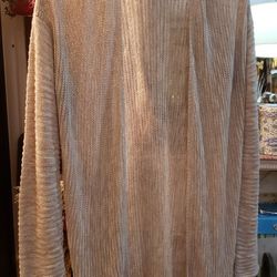 Ladies Tahari Small Beige Cardigan Sweater 