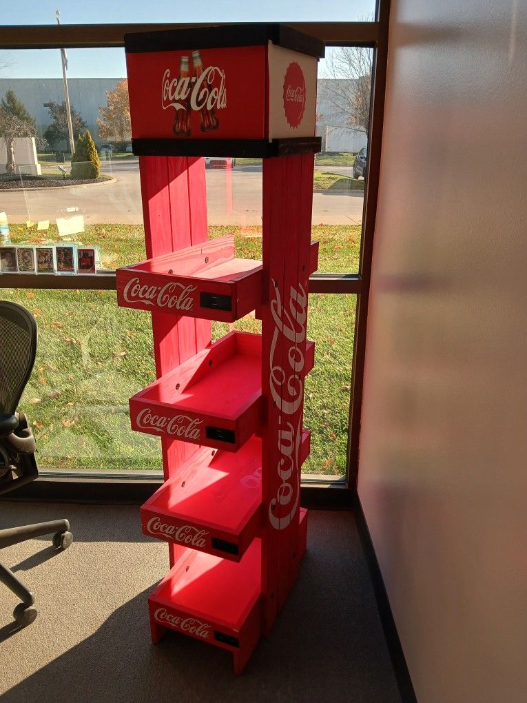 Authentic Coca Cola Wood Display Rack