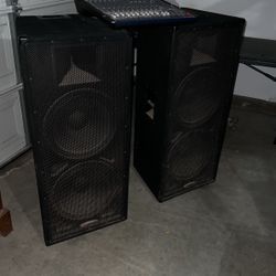 Harbinger Speakers Yamaha Mixer