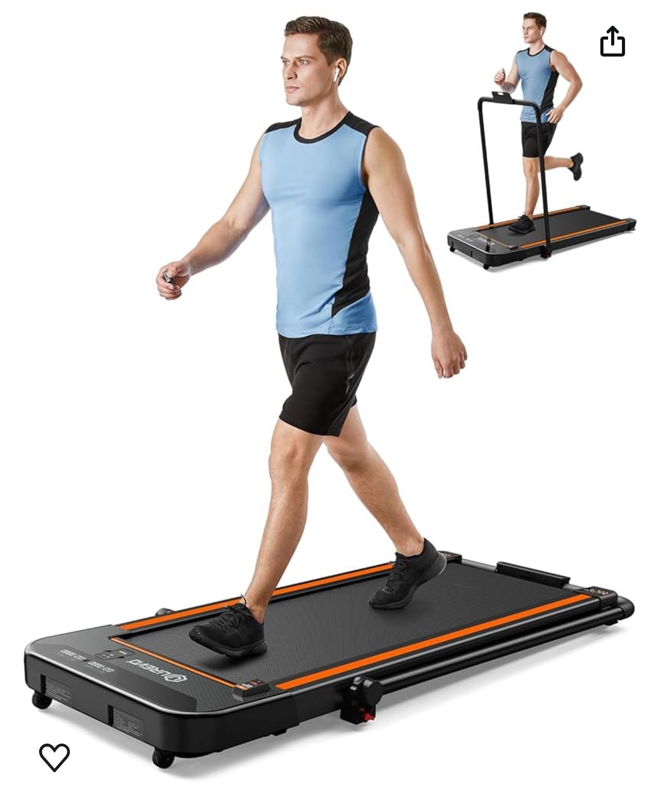 Urevo 2 In 1 Under desk Treadmill - Walking Pad