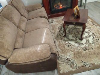 Comfy Sturdy Sofa Recliner And Area Rug