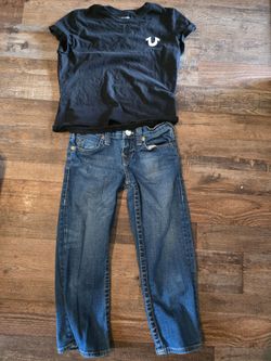 Girls Size 12 True Religion Jeans and Tshirt