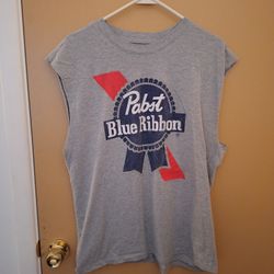 Pabst Blue Ribbon Men's Sleeveless Tshirt Size Medium 