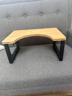 Adjustable Bamboo Laptop Bed Desk – Excellent Condition