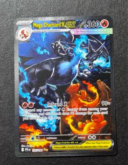 Phantamal flames mega charizard x ex pokemon card