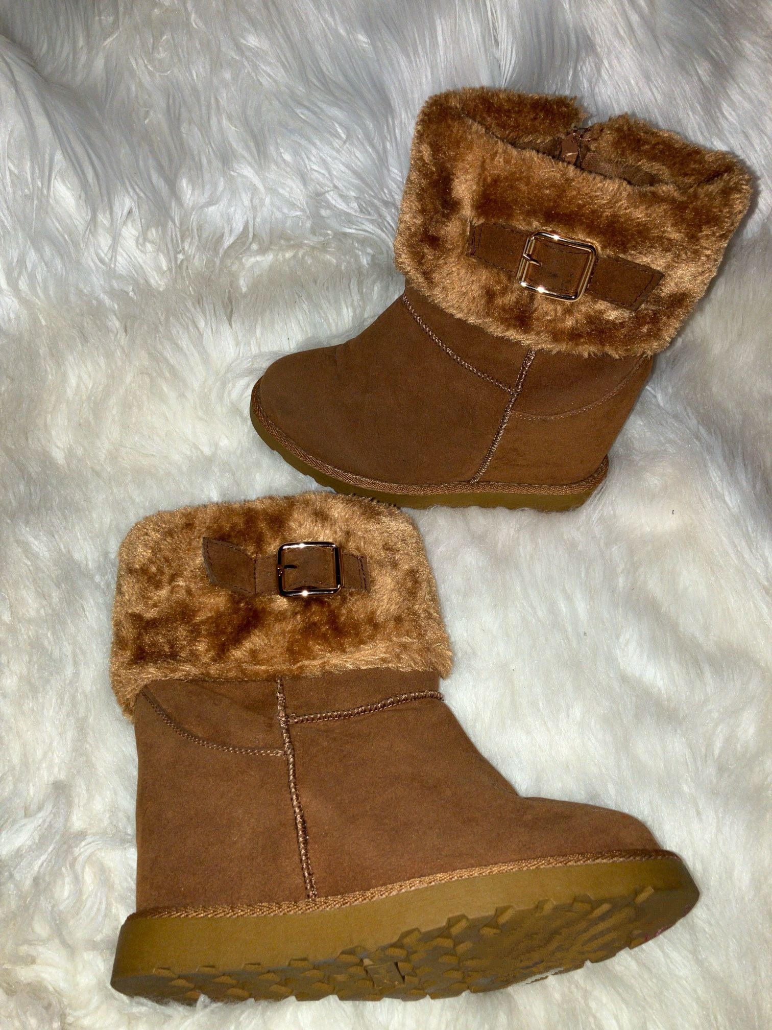 Faux Fur Wedge Boots