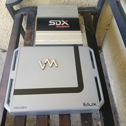 Four channel and two channel car stereo amplifiers