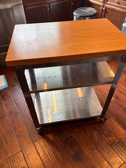 Seville Classics Rolling Kitchen Cart / Prep Table (20” x 30” x 37”)