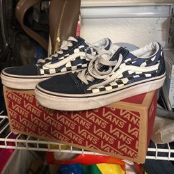 Vans Old Skool Checkerboard Flame Blue