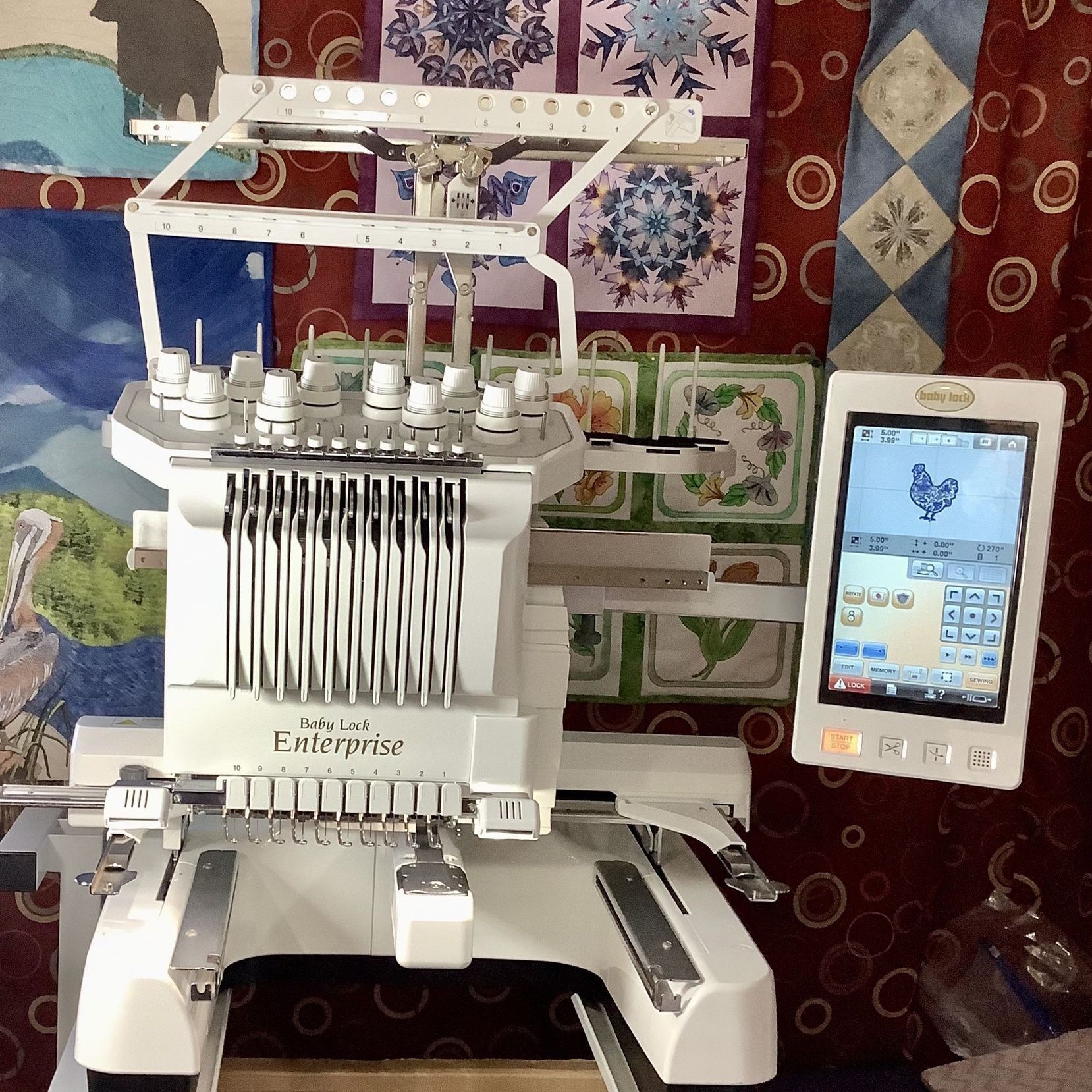 MAKE MONEY FROM YOUR HOME!       With a 10 Needle Embroidery Machine    