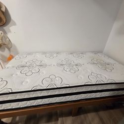 Twin Bed Fram And Mattress 