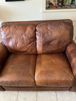 Leather Love Seat