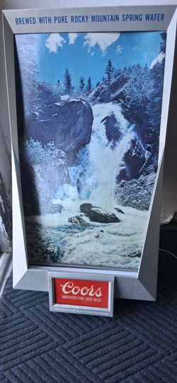 Coor's waterfall light sign
