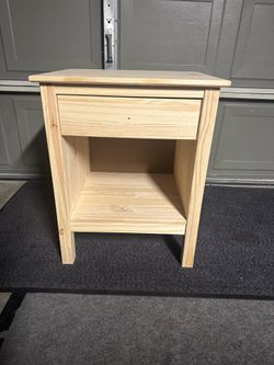 Unfinished nitestand stain  or paint length 25in /wide 20in/16in deep