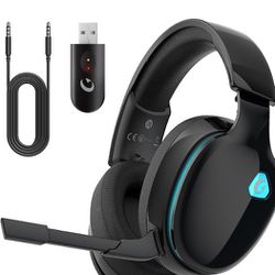Gvyugke Wireless Gaming Headset 2.4GHz USB for PS5, PS4, PC, Switch,