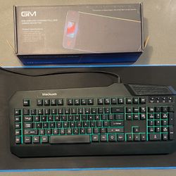 Gaming Set Up - Black web Keyboard, Wireless Charging Game Pad, & T7 Mouse