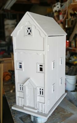 Large Hand Made Wooden Doll House