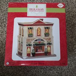 Christmas Village Pieces- Jo Ann Fabric, Walton's 5 & 10, Arch Bridge. Holiday Time And Holiday Inspirations