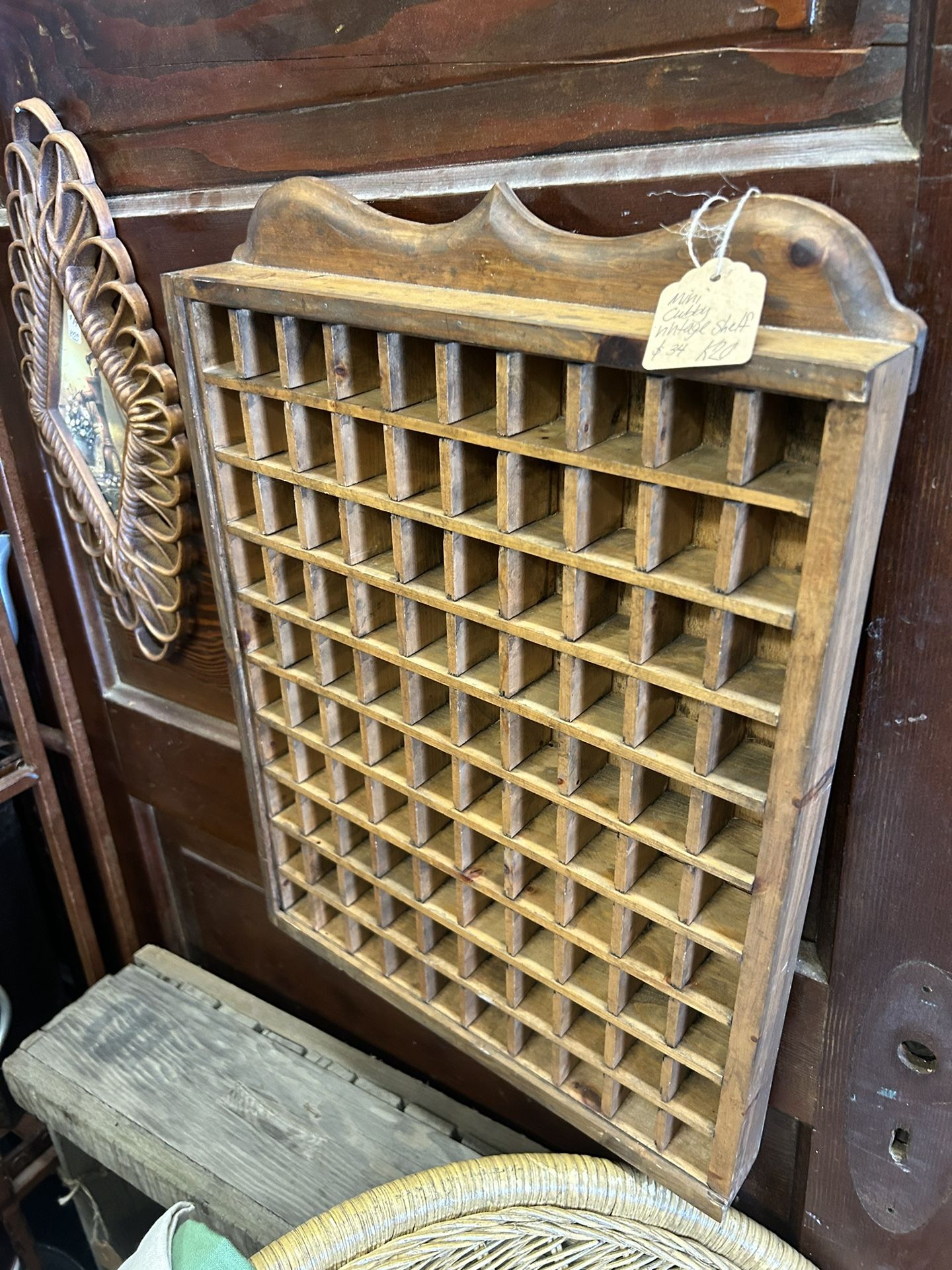 Vintage Mini Cubby Shelf