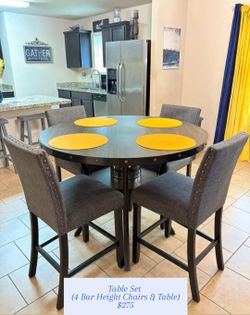 Kitchen Table & Wine Bakers Rack