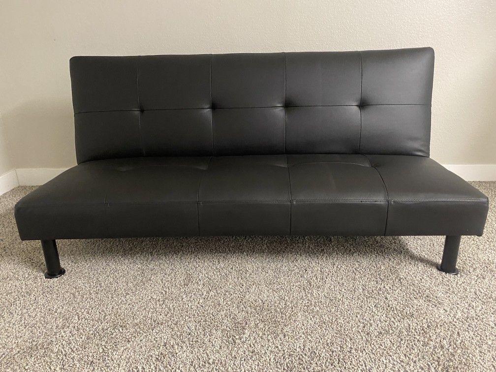 🔹Black Convertible Futon Sofa Bed