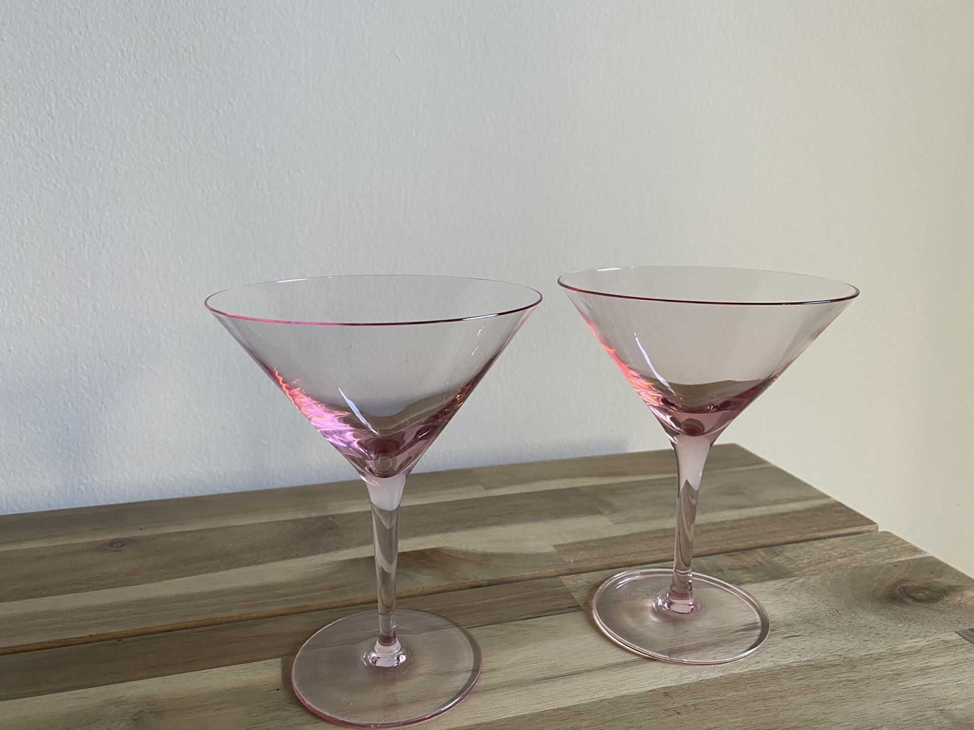 Pink Color Cocktail Glass Set Of 2