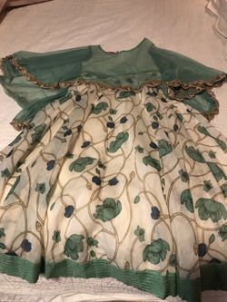 Girls 6-8 Yrs Floor Length Indian Party Dress