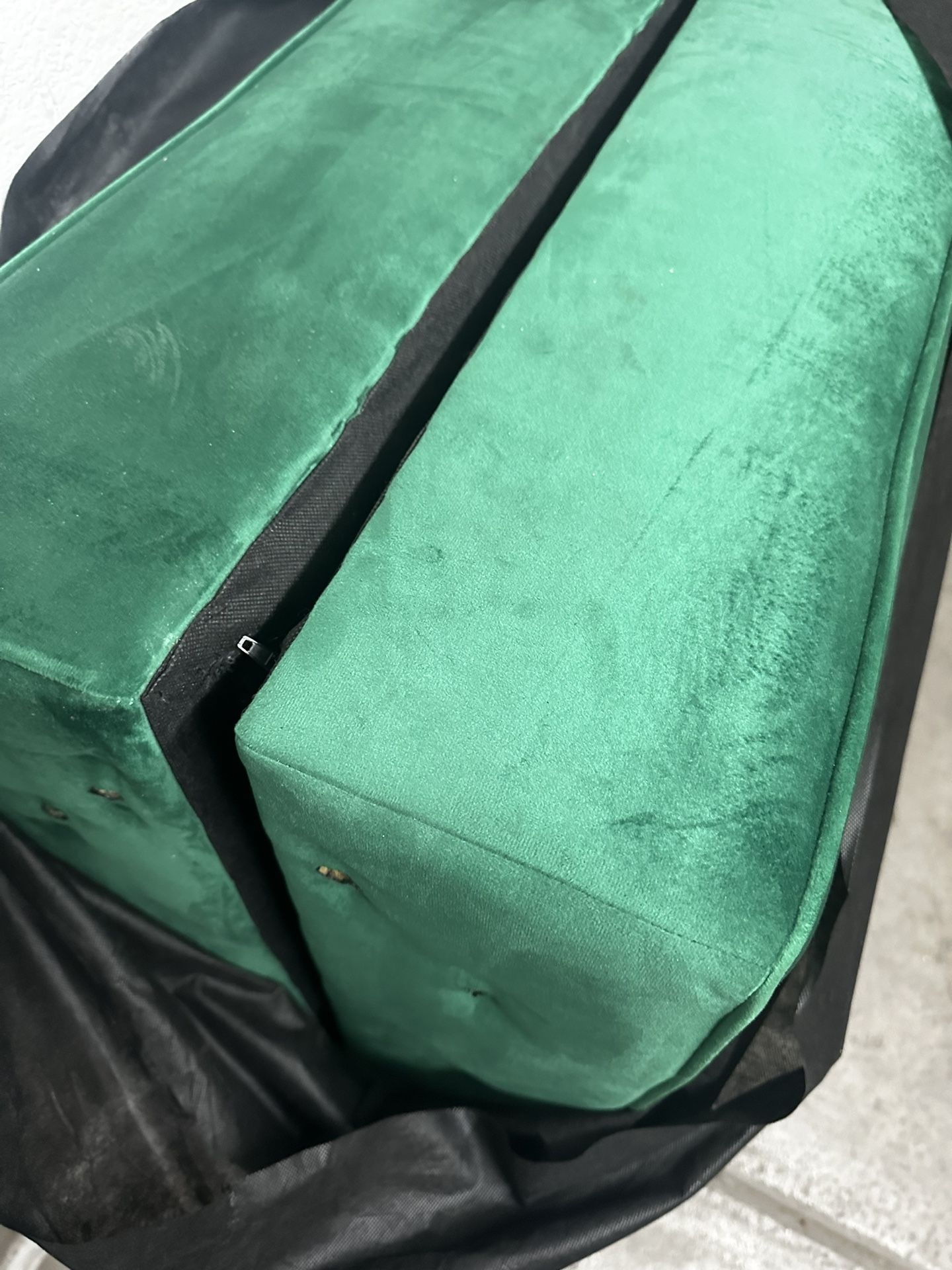 Emerald Green Velvet Futon 