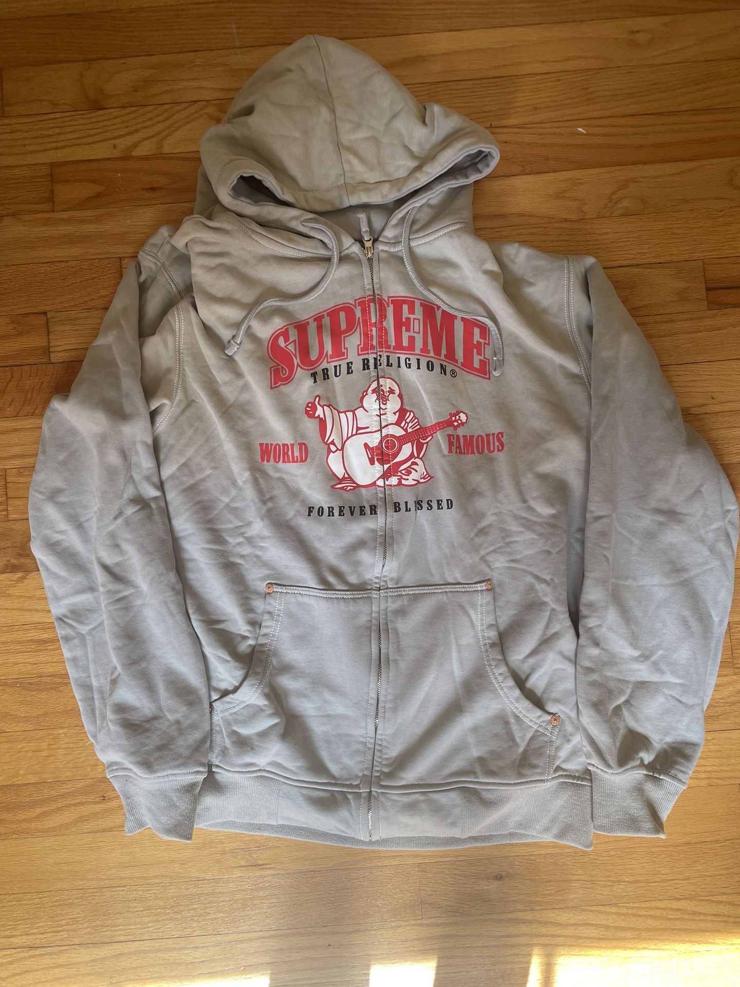 Supreme x True Religion Grey Zip Up