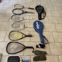 Tennis Racquets, Racquetball Racquets,  Pickleball Paddle