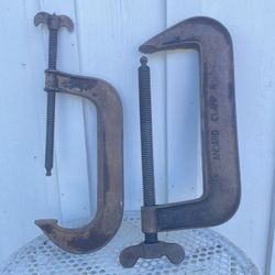 Vintage Metal Clamps Tools 8 Inch 10 Inch