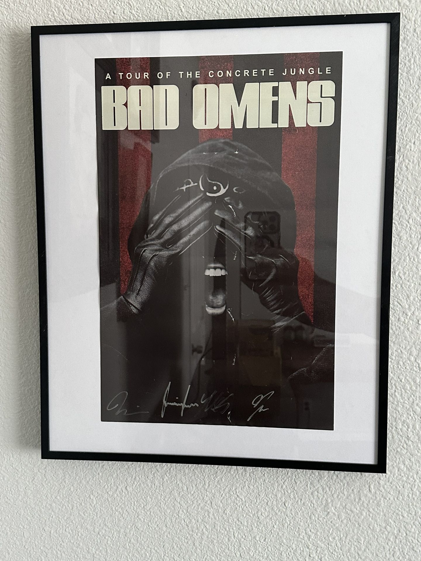 Bad Omens Tour of The Concrete Jungle Autographed Poster