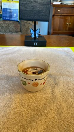 Heartfelt Ceramic Candle Holder with Candle