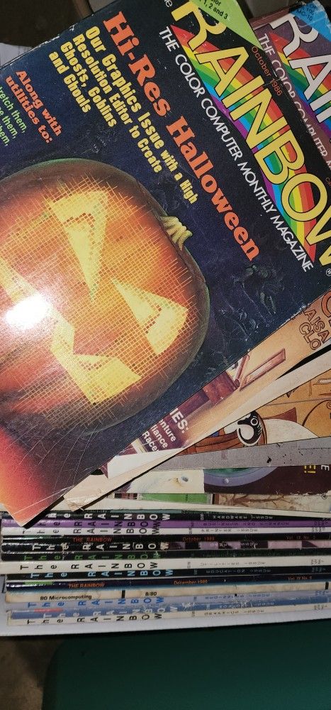 VINTAGE Computer Rainbow Magazines arge Priority Box Over Full