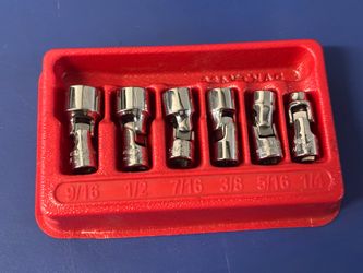 Snap-on Tools 6 pc 1/4" Drive 6-Point SAE Flank DriveR Shallow Universal Socket Set