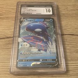 Kyogre V CGC 10 Gem Mint Pokemon Card