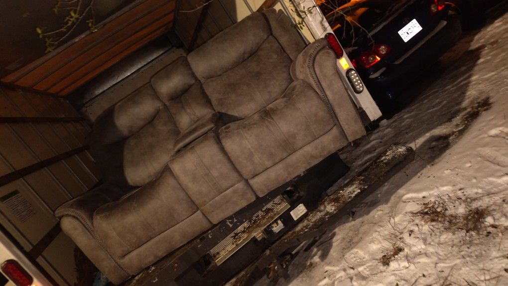 Marble Counter Height Table And Loveseat Recliner