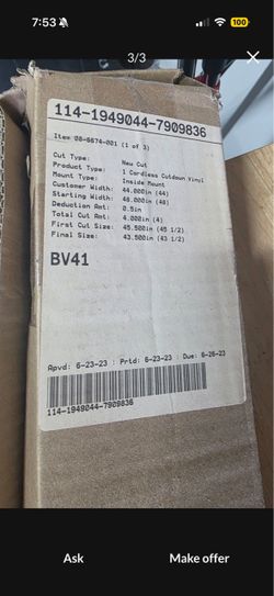 Cordless blinds open box