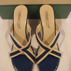 Coldwater Creek Women's Nautical Canvas Sandals-7M