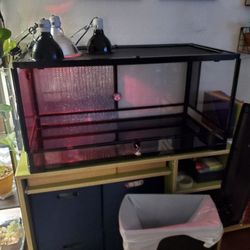 50-gallon Reptile Tank And Accessories 