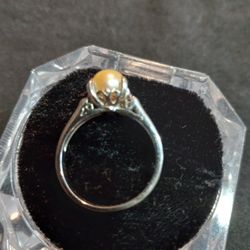 Pearl Ring Set In Silver 925