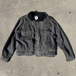 Sherpa Denim Jacket Cropped - ASOS/Collusion Sz M