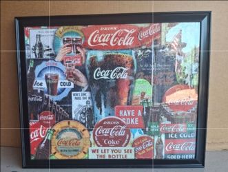 Coca-Cola puzzle framed pic