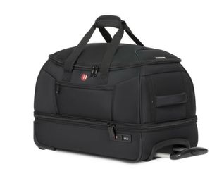 SWISSGEAR ZURICH wheeled 48L Duffel  Bag / Black. Structured Soft Side Luggage Comfort-Grip Handle