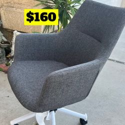 Brand New. Mid Century Modern Office Chair. Charcoal Grey. 