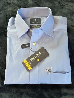 slim fit dress slacks Shop Stafford Blue Wool Blend Pants