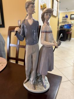 Lladro #1453 Golfing Couple Mint Condition 1984 edition 