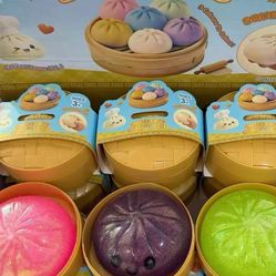 12pcs Glitter Squishy crazy fun dumplings large same face different colors